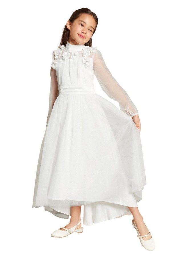 LIPSY Meshkleid Festliches Lipsy Langarmkleid, Heilige Kommunion (1-tlg)