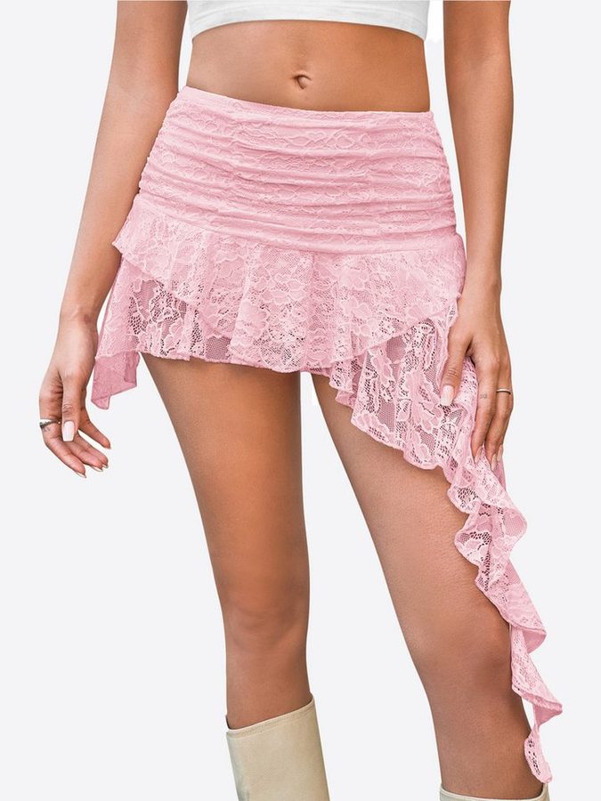 Imily Bela Minirock Damen Y2K Asymmetrischer Rock (Packung, 1-tlg., 1per-Pack) Print von Imily Bela
