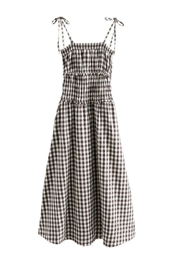 Next Bandeaukleid Schlichtes Maxikleid mit Bandeau-Ausschnitt (1-tlg)