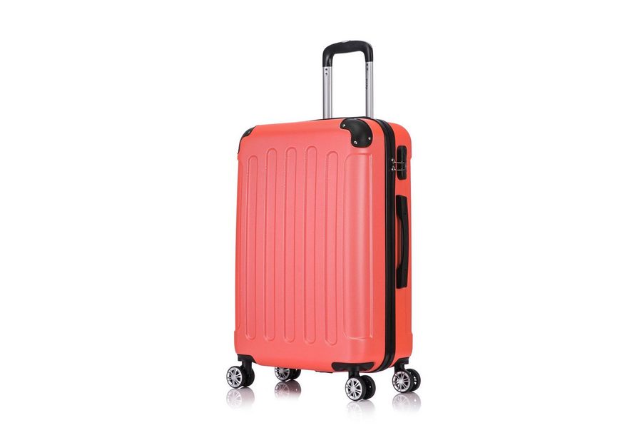 Flexot Hartschalen-Trolley F-2045 Kofferset, 360° Rollen, robuster Reisekoffer, Bordcase, 4 Rollen, Robuster und moderner Koffer mit vier 360° Rollen und Zahlenschloss von Flexot