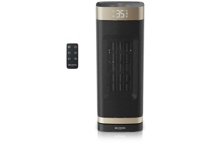 Brandson Heizlüfter Turm-Heizlüfter 2000 W Keramik, 70° Oszillation, Timer, Fernbedienung, 2000 W, energiesparend, ECO-Modus, Lüftermodus, 10-35°C, Preisträger 2026