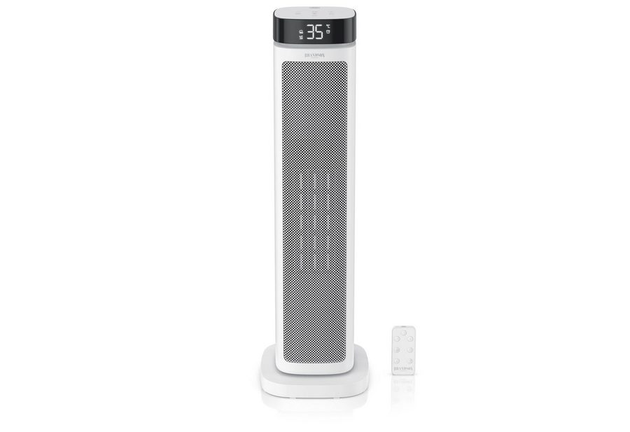 Brandson Heizlüfter Turm-Keramikheizlüfter energiesparend, 12h-Timer, Fernbedienung, 2000 W, Badezimmer, Thermostat, ECO-Modus, Oszillation, Kippschutz
