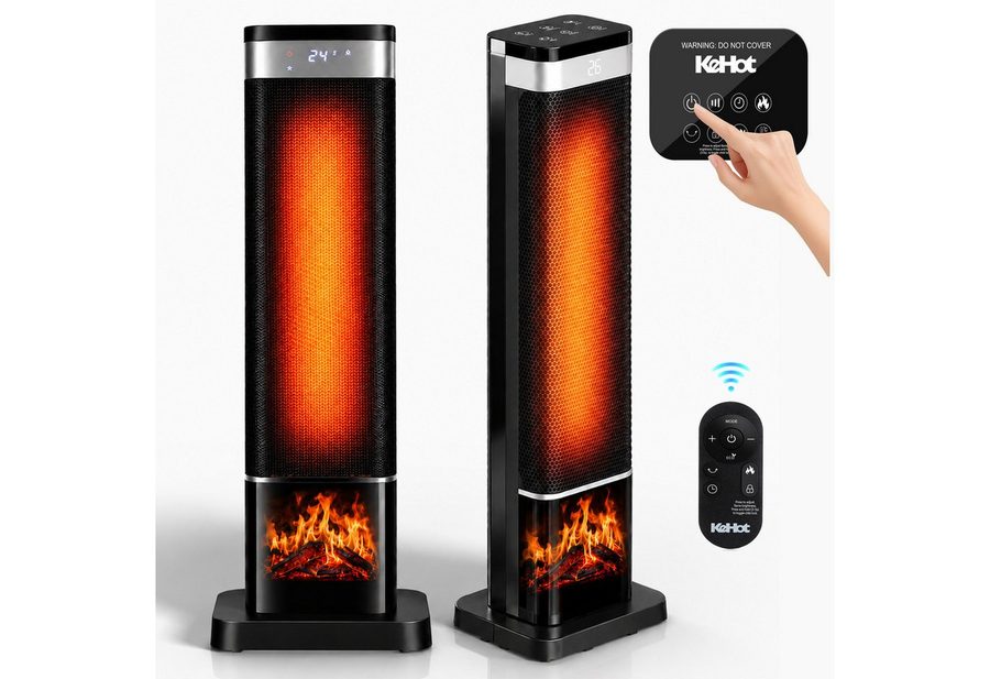 oyajia Heizlüfter 2000W Keramik PTC, Thermostat, Oszillation, Überhitzungs- & Kippschutz, energiesparend leise, 12H Timer, Fernbedienung,Schlafzimmer Badezimmer