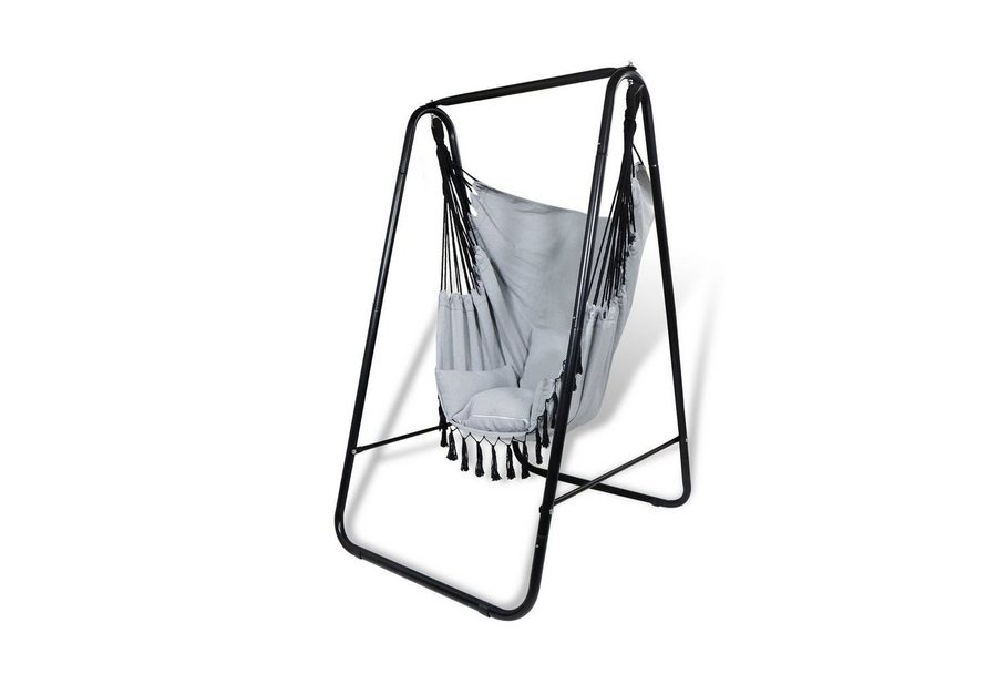 CCLIFE Hängesessel Hängesessel mit Gestell Hängeschaukel Hängestuhl (1er Set mit Gestell), mit gestell