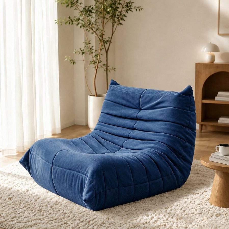 VUZINIC Sitzsack für Erwachsene, Memory-Schaum-Füllung, Bodensofa, Wohnzimmer & Büro (1 St)