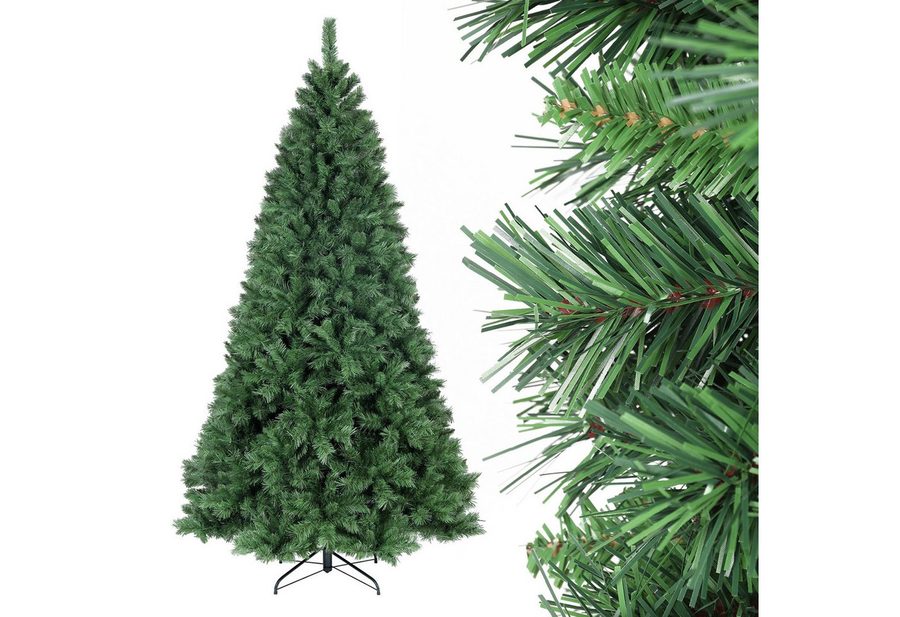 Salcar Künstlicher Weihnachtsbaum PVC Weihnachtsbaum Künstlich Tannenbaum Christbaum mit Metallständer, mit Automatisches Aufklappsystem, 120cm mit 279 Spitzen von Salcar