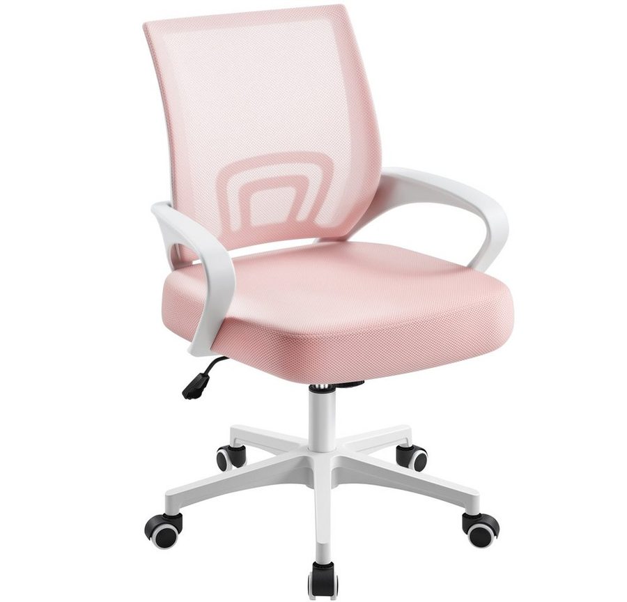 Yaheetech Bürostuhl Höhenverstellbarer Drehstuhl mit Schaukelfunktion, ergonomischer Schreibtischstuhl Arbeitsstuhl mit Netzrückenlehne