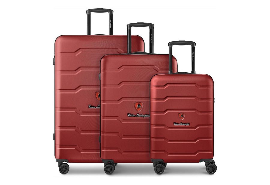 Tonino Lamborghini Trolleyset Bologna, 4 Rollen, (3-teilig, 3 tlg), ABS