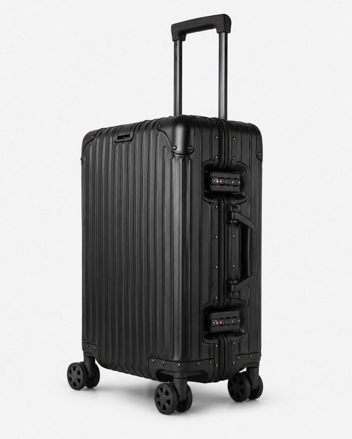 Passioni Handgepäckkoffer aus Aluminium, Kabinen Koffer Trolley