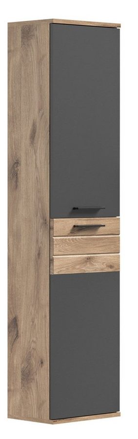 xonox.home Hochschrank Nox Oak Nachbildung Basalt Grau Melamin 37x152x24 cm von xonox.home