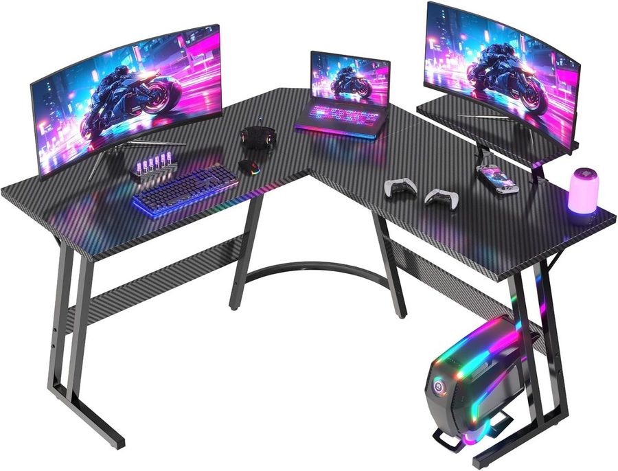 Furnicopia Eckschreibtisch L-Form Spedition Schreibtisch Computer Schreibtisch Spieltisch 130cm von Furnicopia
