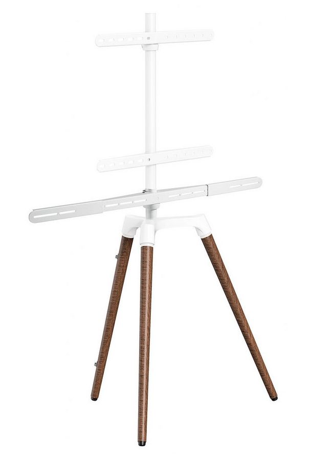 Schwaiger TV-Ständer 658217, (bis 65 Zoll, schwenkbar, bis 35 kg, bis VESA 600mm, integrierter Kabelkanal, mit Soundbarhalter)