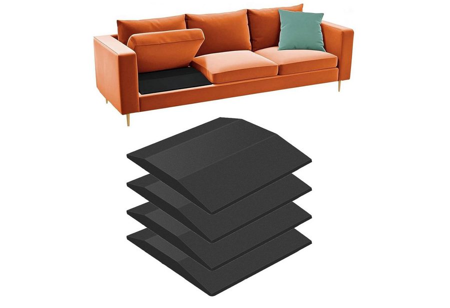 BlingBin Polsterauflage Hochdichter Reparatur-Stützschwamm gegen Sofa-Durchhängen, (4er Set, 4 St., 500 × 500 × 50 mm), stabiler Ersatz für Couch, 2-Sitzer-Couch und Sessel