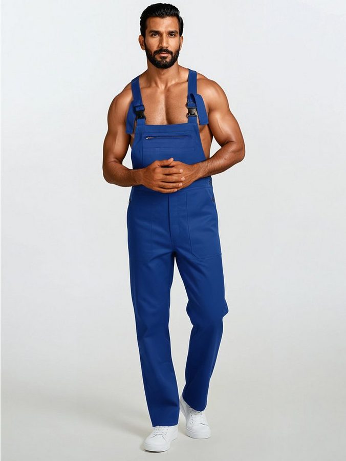 urbandreamz workwear Arbeitslatzhose Latzhose Arbeitshose Hose - Baumwolle Classics Blaumann 7 Taschen