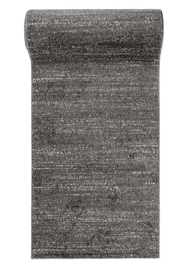 Mazovia Läufer Modern Einfarbig Schwarz Anthrazit Flur, Schlafzimmer, Diele, Fußbodenheizung von Mazovia