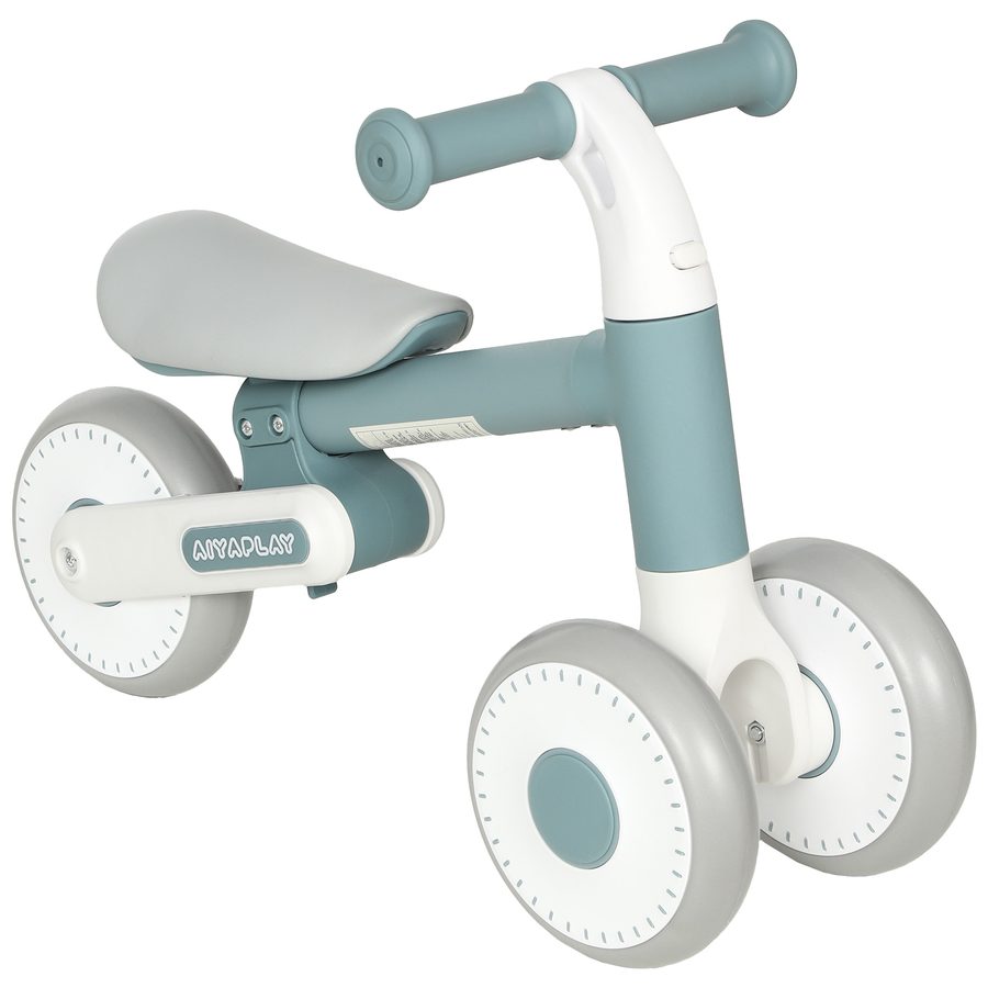 AIYAPLAY Kinder Laufrad Klappbar Lauflernrad mit leisen EVA-Rädern Höhenverstellbarer Sitz, Kinderlaufrad Balance Bike bis 25 kg Geschenke für Jungen Mädchen 1-2 Jahre Blau   Aosom