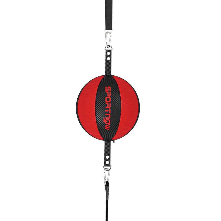 SPORTNOW Boxgestell Doppelend Boxtraining mit Bungee-Seil verstellbare Seilschnalle Clip-on Montage Speedball klappbar für Erwachsene und Jugendliche   Aosom von SPORTNOW