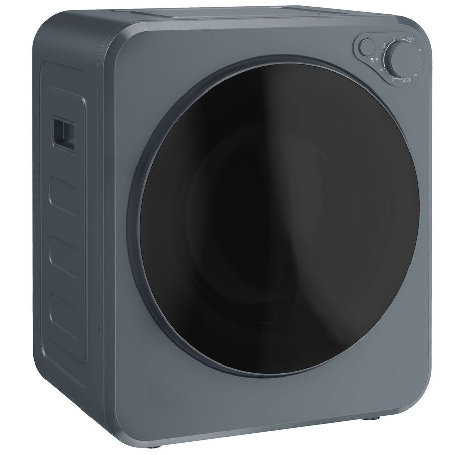 HOMCOM Mini Wäschetrockner 4 kg mit 5 Programme bis zu 60℃ 800W/400W Freistehend Wandmontierbar Ablufttrockner mit Edelstahltrommel Trockner für Kleidung Wohnmobile Wohnheime Zuhause Grau   Aosom