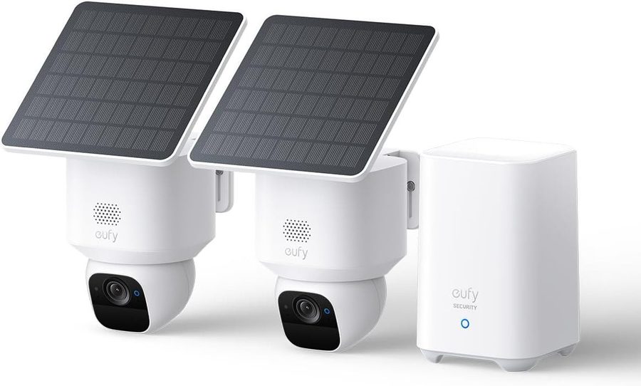 Anker eufy Überwachungskamera eufy eufyCam E30 2K Kabellose Solar-Überwachungskamera Außen (Außenbereich, 2-tlg., 360°-Ansicht, 2K-Auflösung)