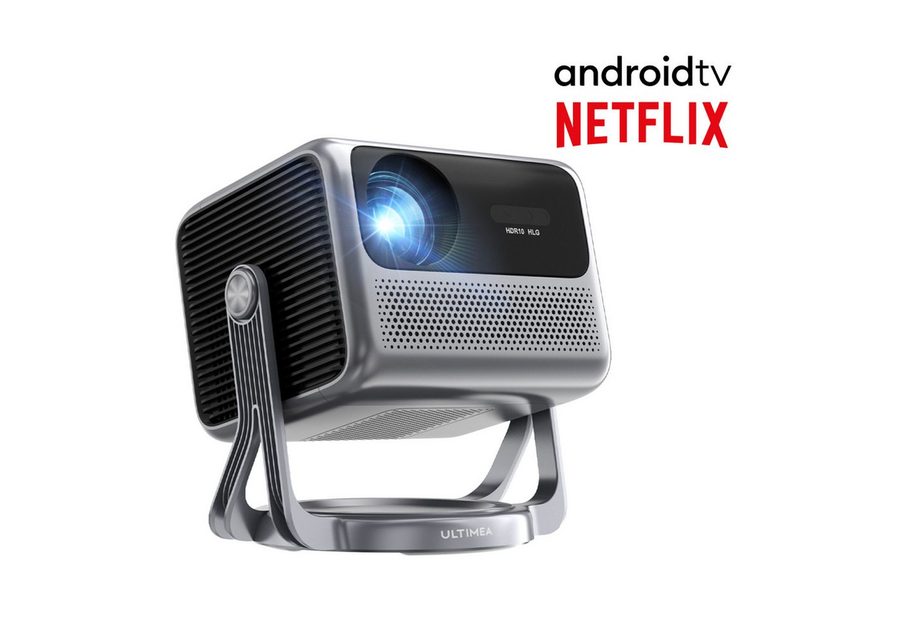 Ultimea Nova C40 Heimkino Beamer, Google TV mit Netflix Beamer (1500:1, 1920 x 1080 px, 90° Flexible kardanische Einstellung,Dolby Audio,900 ANSI,HDR10&HLG)