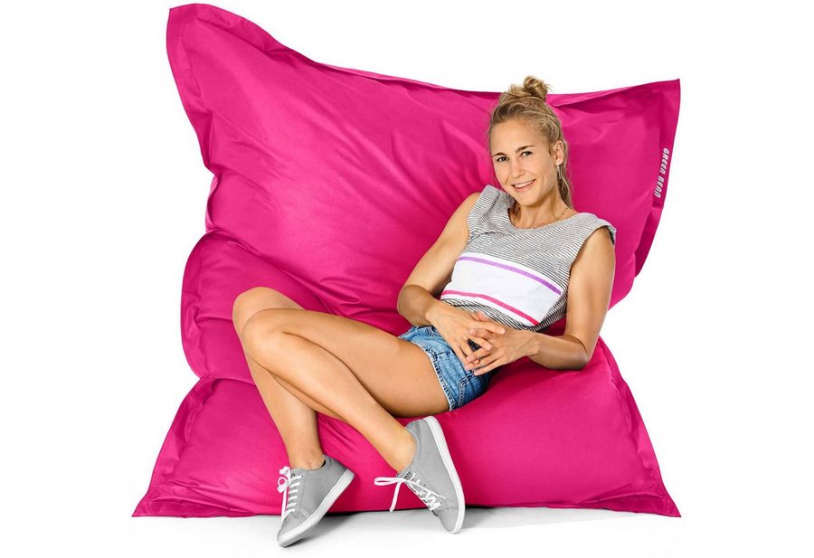 Green Bean Sitzsack XXL Riesen-Sitzsack Square 140x180cm (Riesensitzsack), 140x180cm Kinder & Erwachsene Bean Bag EPS Perlen Füllung