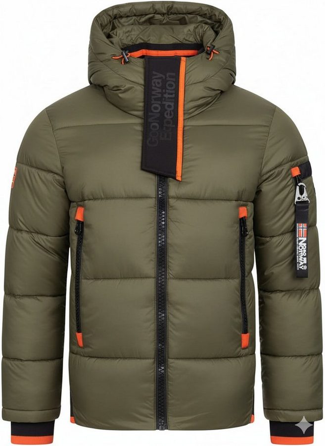 Geographical Norway Winterjacke (Packung, S bis 3xl) Herren Outdoor Jacke Parka Steppjacke warm Gefüttert
