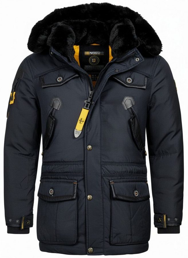 Geographical Norway Winterjacke (Packung, Wintermantel) Herren Outdoor Jacke Parka Anorak Wintermantel