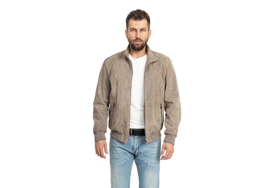 Mouflon Lederjacke Tony echtes softiges Ziegenveloursleder