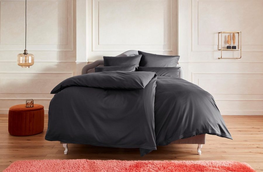 OTTO home Bettwäsche Mila in verschiedenen Premium Qualitäten, Satin (TC 500), 2 teilig, zeitlos elegante Uni Bettwäsche ab Gr. 135x200 cm von OTTO home