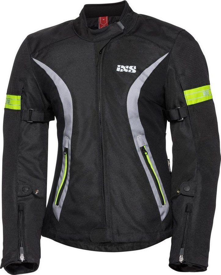 IXS Motorradjacke Sport 5/8-ST Damen Motorrad Textiljacke herausnehmbares Innenfutter,wasserdicht