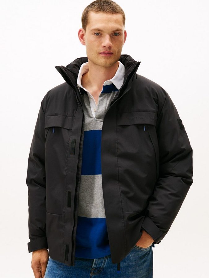 Tommy Hilfiger Outdoorjacke TECH PADDED JKT Winterjacke, Stehkragen mit verstaubarer Kapuze, relaxed fit