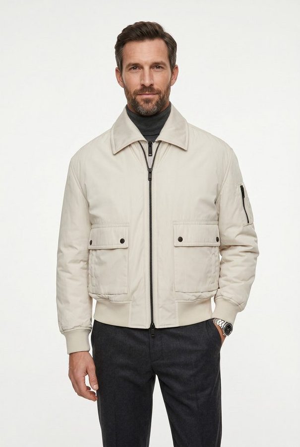 BOSS ORANGE Blouson Oking mit abnehmbarem Kragen