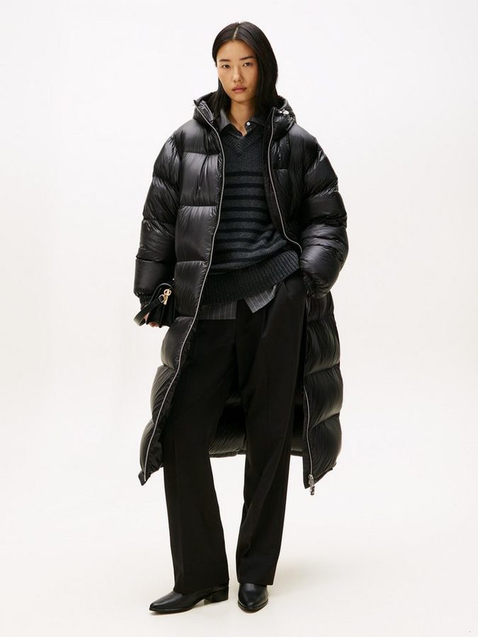 Tommy Hilfiger Daunenmantel SUPER LIGHT HW DOWN RLX MAXI mit super light Daunenfüllung