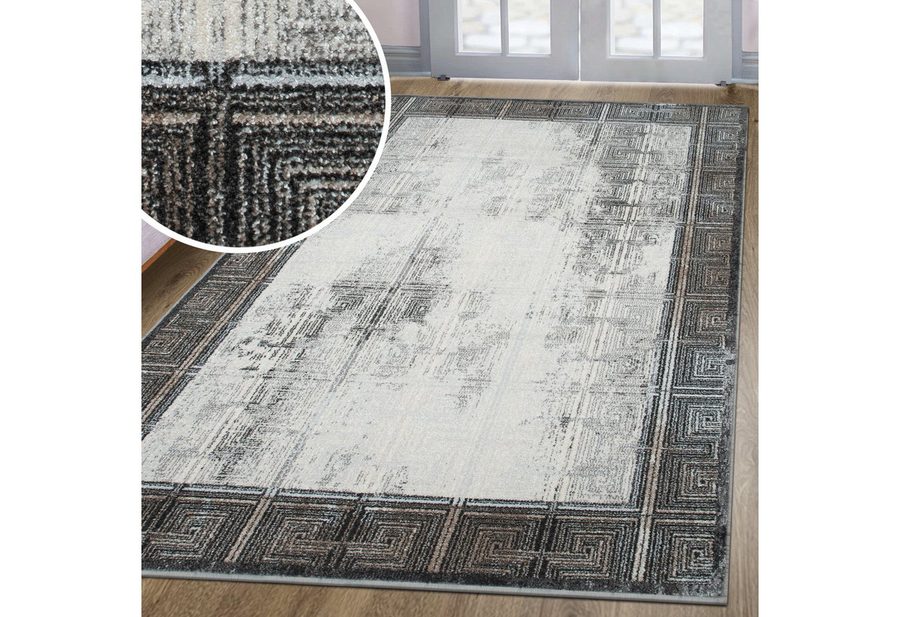 OTTO home Teppich Aurellia, mit Rahmen, rechteckig, Höhe: 9 mm, im Vintage-Look, meliert, Bordüre, zeitlos, Wohnzimmer, Schlafzimmer von OTTO home