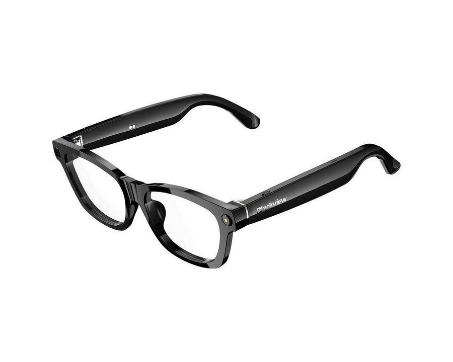 blackview LED-Brille BV100 Smart Brille mit Kamera für Alltag, Reisen und Arbeit inkl. Etui 32GB Speicher, Open-Ear Audio, Echtzeit-Übersetzung, mit KI