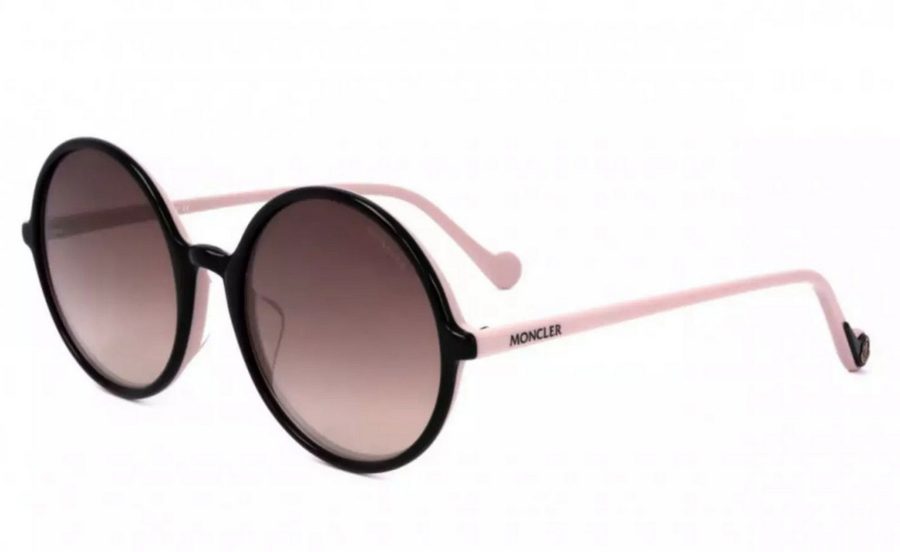 MONCLER Sonnenbrille Sonnenbrille Eyewear Acetate Round ML0044 Glasses 100% UV400-Schutz, Hergestellt in Italien, Moncler-Logo
