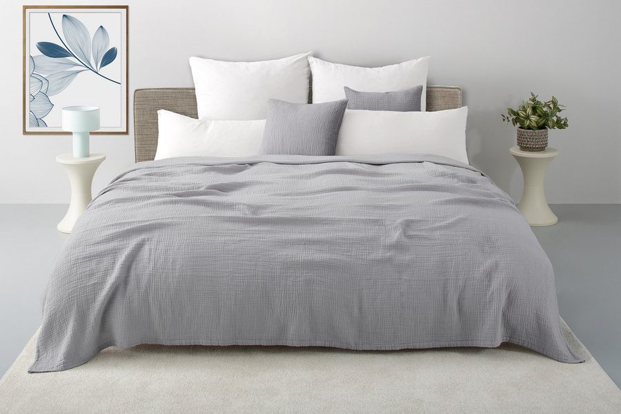 OTTO home Tagesdecke Bailee, 1 Stück, Musselin, 100% Baumwolle, Kundenliebling, weiche Musselin Qualität, viele Farben erhältlich, ab 150x250 cm von OTTO home
