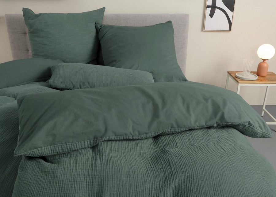 OTTO home Wendebettwäsche Sari3 aus weichem Musselin, Musselin, Renforcé, 2 teilig, NEUHEIT: aus 100% Baumwolle in weichem Musselin, Rückseite Renforcé von OTTO home
