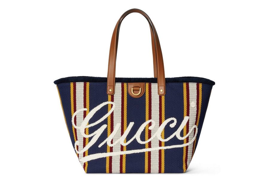 GUCCI Handtasche Embroidered Medium Canvas Tote Bag