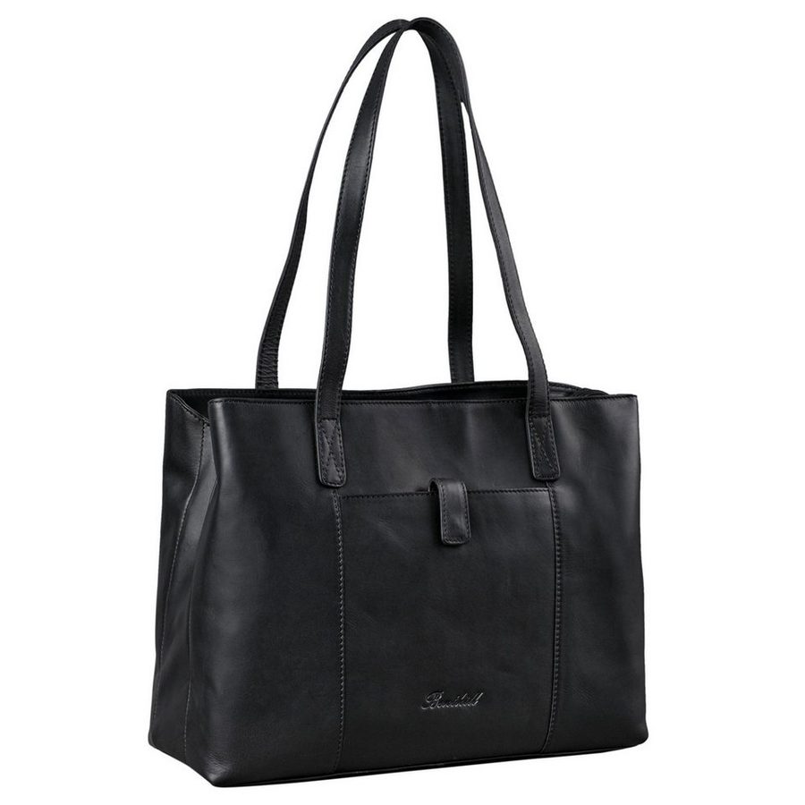 Benthill Henkeltasche Echt Leder Damen Tasche Handtasche Große Vintage Umhängetasche XL, Reißverschlussfach