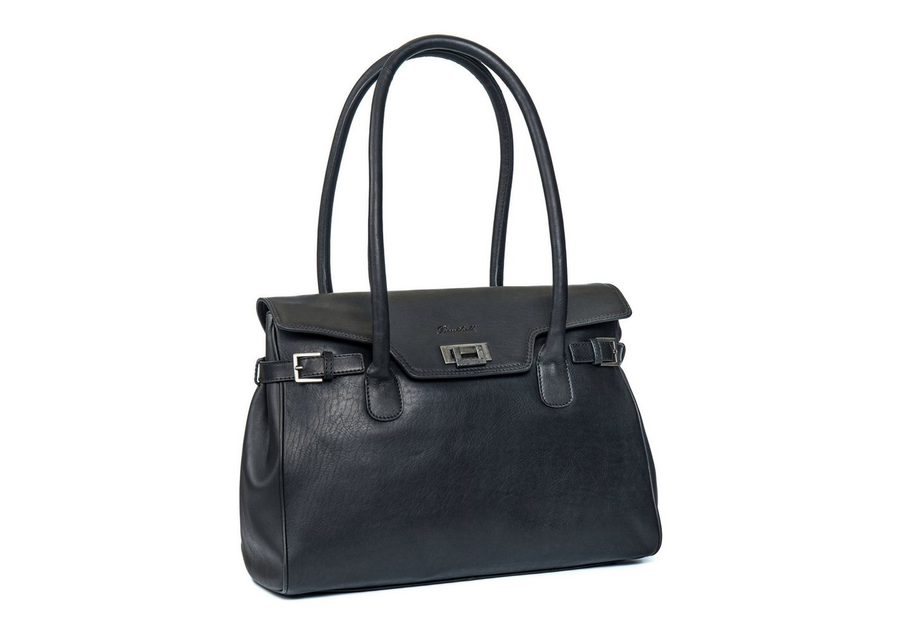 Benthill Henkeltasche Damen Echt Leder Handtasche Schultertasche Vintage Bag Tasche, Reißverschlussfach