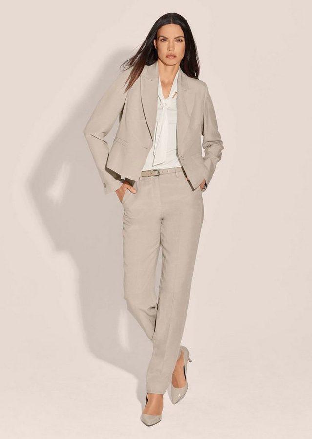 MADELEINE Kurzblazer Modischer Blazer mit Reverskragen Unifarbenes Design mit klassischem Revers und Knopfdetails