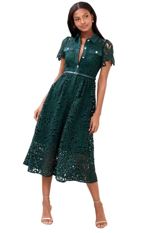 LIPSY Maxikleid Lipsy Premium Hemdkleid in Maxilänge, Regular (1-tlg)