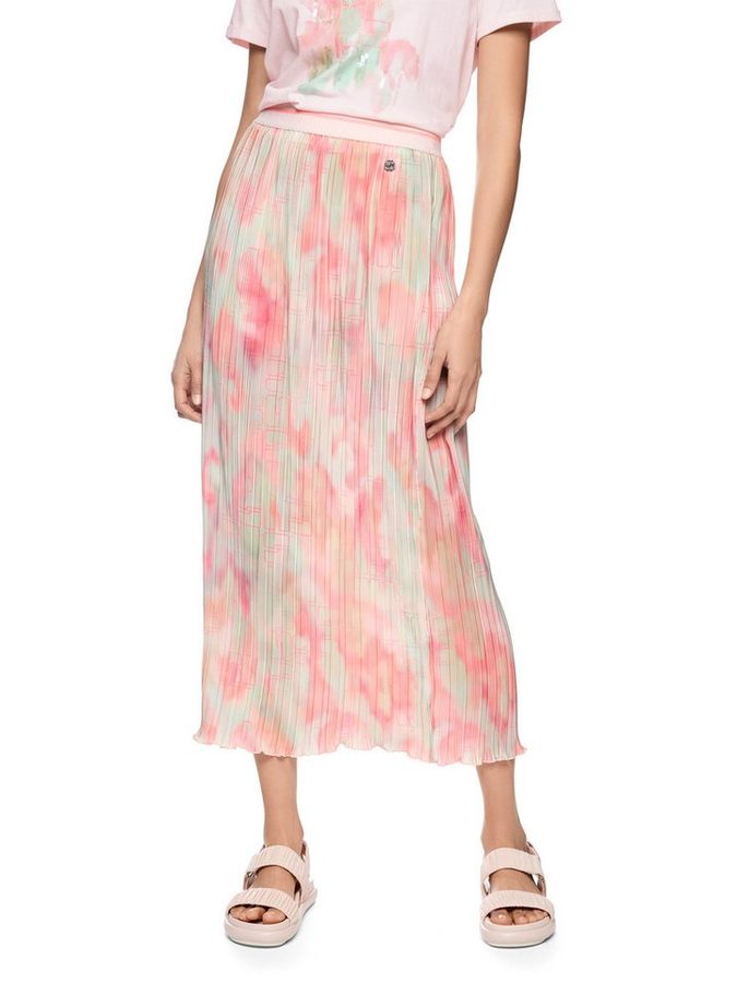 Marc Cain Plisseerock Mindful Moving Premium Damenmode gemustert, elastischer Bund