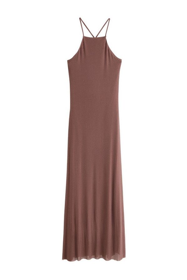 Next Maxikleid Funkelnde Maxikleid mit Wasserfallausschnitt (1-tlg)