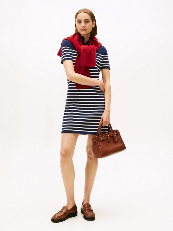 Tommy Hilfiger Jerseykleid CO JERSEY MID GG SHIFT S/S DRESS