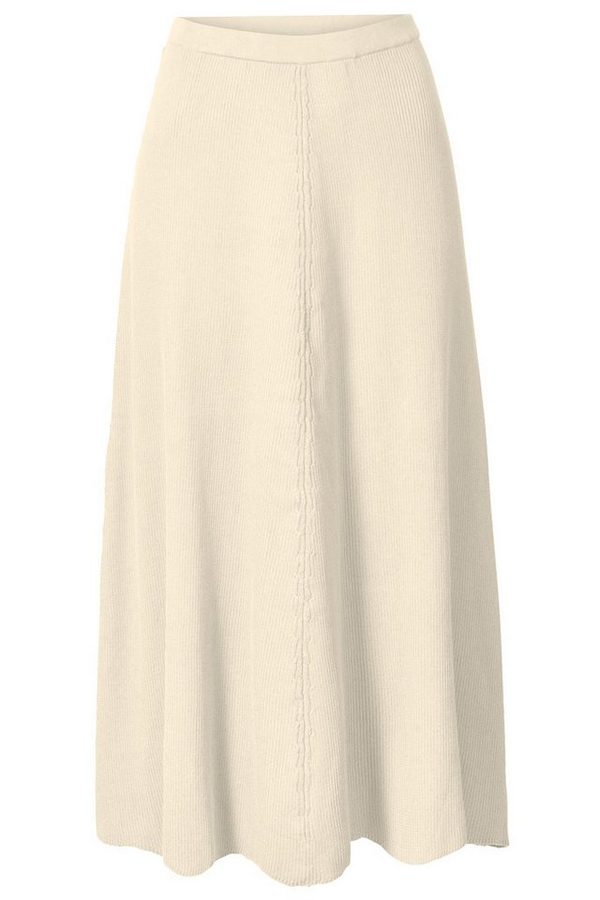 Himalaya Clothing Strickrock Rock Damen in A-Linie - Eleganter Strickrock aus softer Bio-Baumwolle Midi Rock mit elastischem Bund und hohem Komfort von Himalaya Clothing