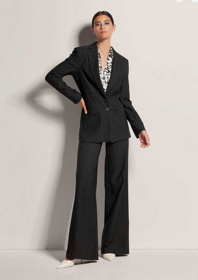 MADELEINE Kurzblazer Eleganter, taillierter Blazer Meliertes Design mit klassischem Reverskragen und Knopfverschluss
