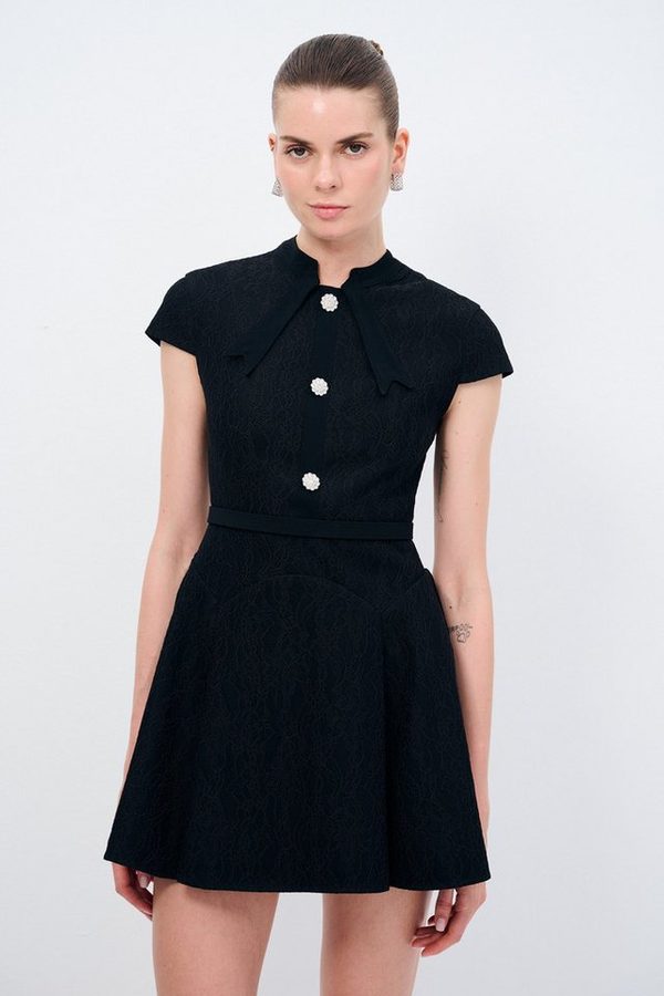 adL Abendkleid Mini-Spitzenkleid