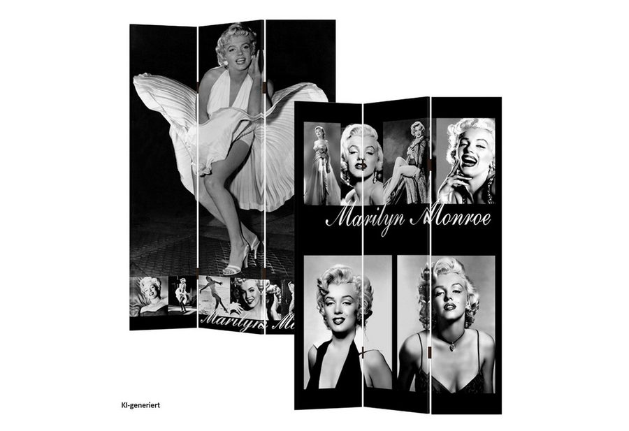 HTI-Line Paravent Paravent Marilyn (Stück, 1 St., 1 Paravent), Raumteiler Sichtschutz Trennwand
